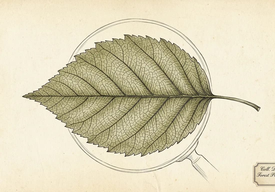 Planche botanique de feuille protectrice